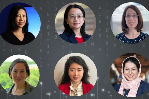 Furong Huang (computer science), Min Wu (engineering), Dana Dachman-Soled (engineering), Niloufar Salehi (School of Information, UC Berkeley), Ge Gao (iSchool) and Marine Carpuat (computer science).