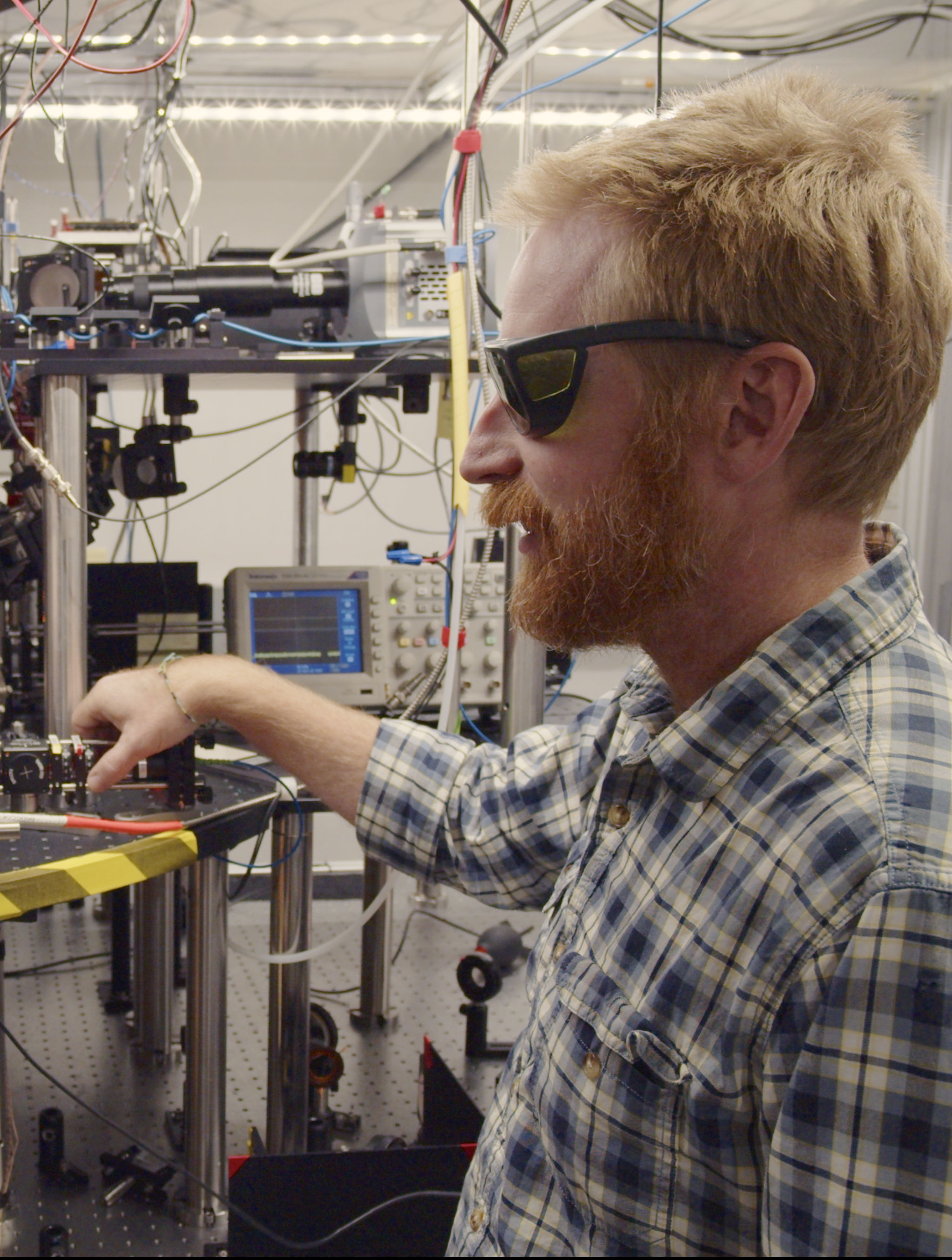 quantum researcher in lab