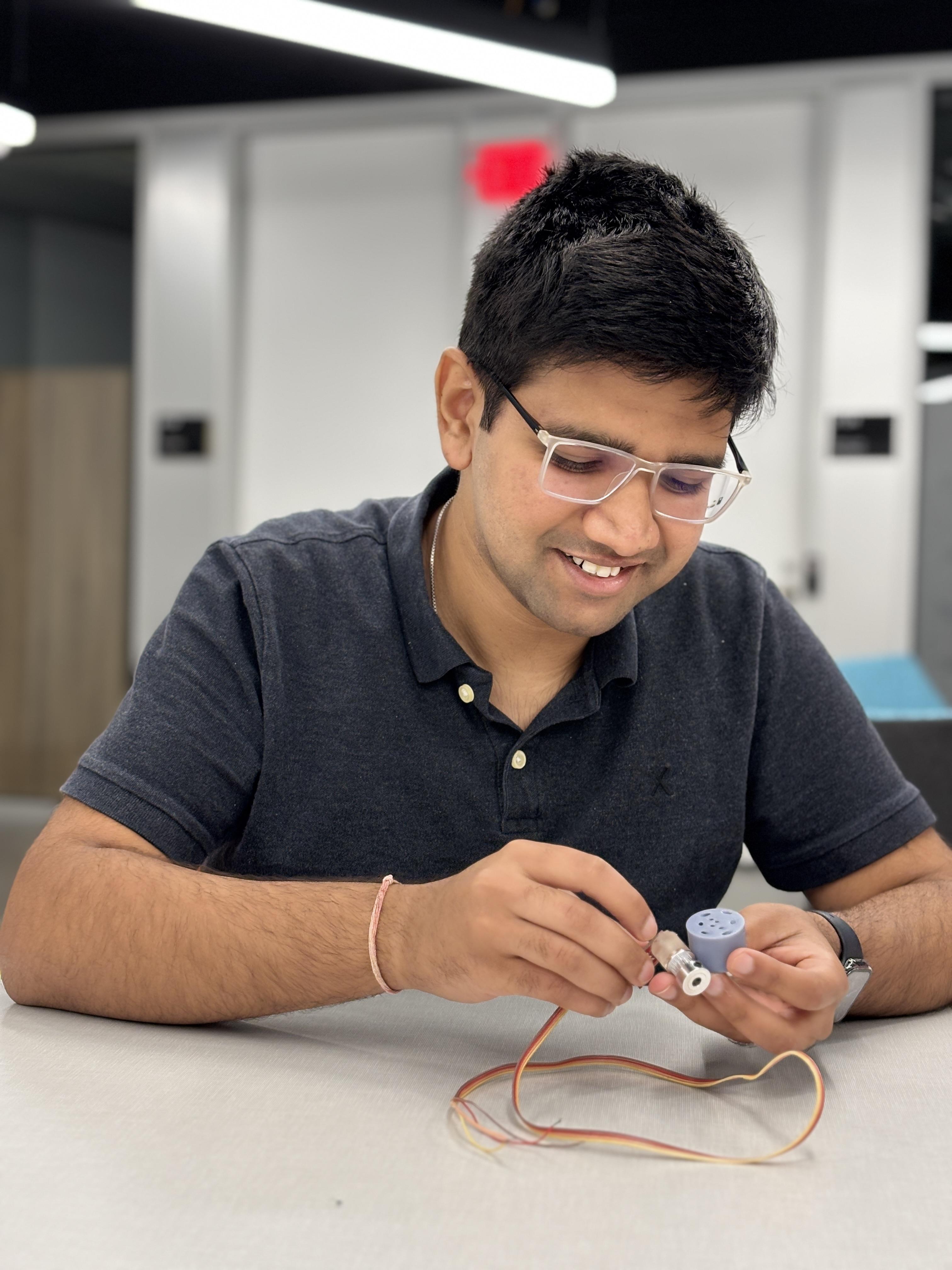 nakul working on device